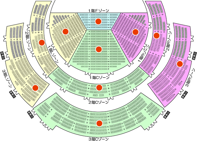 客席図 | 仙台サンプラザ－ホテル・ホールご利用案内